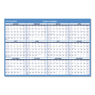 AT-A-GLANCE® Horizontal Reversible/Erasable Wall Planner, 48 x 32, White/Blue Sheets, 12-Month (Jan to Dec): 2025 (AAGPM30028)