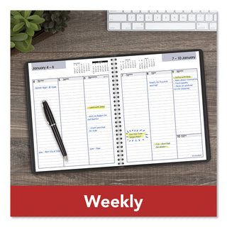 AT-A-GLANCE® DayMinder Weekly Planner, Vertical-Column Format, 8.75 x 7, Black Cover, 12-Month (Jan to Dec): 2025 (AAGG59000)