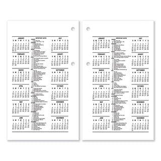 AT-A-GLANCE® Desk Calendar Refill, 3.5 x 6, White Sheets, 12-Month (Jan to Dec): 2025 (AAGE71750)