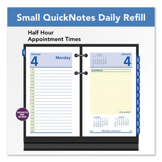 AT-A-GLANCE® QuickNotes Desk Calendar Refill, 3.5 x 6, White/Yellow/Blue Sheets, 12-Month (Jan to Dec): 2025 (AAGE51750)