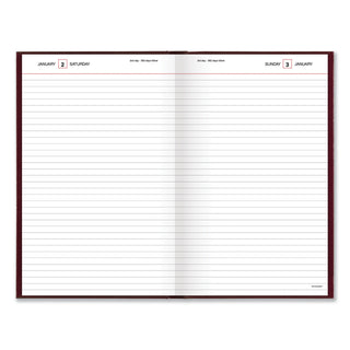AT-A-GLANCE® Standard Diary Daily Diary, 2025 Edition, Wide/Legal Rule, Red Cover, (200) 12 x 7.75 Sheets (AAGSD37613)