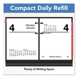 AT-A-GLANCE® Compact Desk Calendar Refill, 3 x 3.75, White Sheets, 12-Month (Jan to Dec): 2025 (AAGE91950)