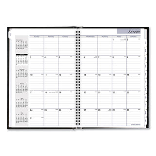 AT-A-GLANCE® DayMinder Hard-Cover Monthly Planner, Ruled Blocks, 11.75 x 8, Black Cover, 14-Month: Dec 2024 to Jan 2026 (AAGG470H00)
