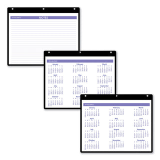 AT-A-GLANCE® Monthly Desk/Wall Calendar with Plastic Backboard and Bonus Pages, 11 x 8, White/Violet/Red Sheets, 12-Month (Jan-Dec): 2025 (AAGSK800)