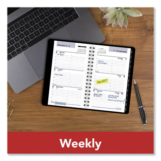 AT-A-GLANCE® DayMinder Weekly Pocket Appointment Book with Telephone/Address Section, 6 x 3.5, Black Cover, 12-Month (Jan to Dec): 2025 (AAGG25000)