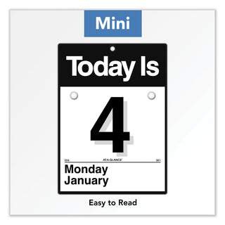 AT-A-GLANCE® Today Is Wall Calendar, 6.63 x 9.13, White Sheets, 12-Month (Jan to Dec): 2025 (AAGK100)