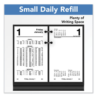 AT-A-GLANCE® Financial Desk Calendar Refill, 3.5 x 6, White Sheets, 12-Month (Jan to Dec): 2025 (AAGS17050)