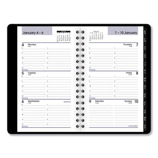 AT-A-GLANCE® DayMinder Weekly Pocket Appointment Book with Telephone/Address Section, 6 x 3.5, Black Cover, 12-Month (Jan to Dec): 2025 (AAGG25000)