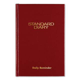AT-A-GLANCE® Standard Diary Daily Reminder Book, 2025 Edition, Medium/College Rule, Red Cover, (201) 7.5 x 5.13 Sheets (AAGSD38713)