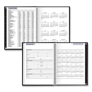 AT-A-GLANCE® DayMinder Hardcover Weekly Vertical-Column Format Appointment Book, 11 x 8, Black Cover, 12-Month (Jan to Dec): 2025 (AAGG520H00)