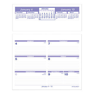 AT-A-GLANCE® Flip-A-Week Desk Calendar and Base, 7 x 5.5, White Sheets, 12-Month (Jan to Dec): 2025 (AAGSW700X00)