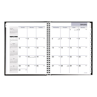 AT-A-GLANCE® DayMinder Hard-Cover Monthly Planner with Memo Section, Unruled Blocks, 8.5 x 7, Black Cover, 12-Month (Jan to Dec): 2025 (AAGG400H00)