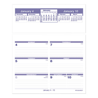 AT-A-GLANCE® Flip-A-Week Desk Calendar Refill, 7 x 6, White Sheets, 12-Month (Jan to Dec): 2025 (AAGSW705X50)