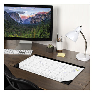 AT-A-GLANCE® Contemporary Monthly Desk Pad, 18 x 11, White Sheets, Black Binding/Corners,12-Month (Jan to Dec): 2025 (AAGSK14X00)