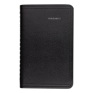 AT-A-GLANCE® DayMinder Weekly Pocket Appointment Book with Telephone/Address Section, 6 x 3.5, Black Cover, 12-Month (Jan to Dec): 2025 (AAGG25000)
