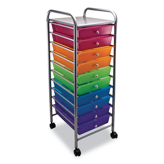 Advantus Portable Drawer Organizer, 13w x 15.38d x 37.75h, Assorted/Matte Gray (AVT34004)