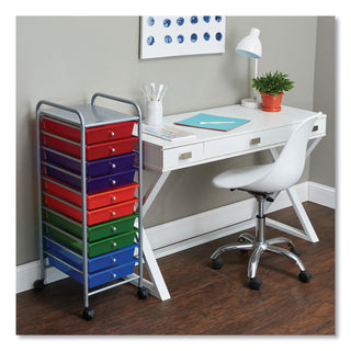 Advantus Portable Drawer Organizer, 13w x 15.38d x 37.75h, Assorted/Matte Gray (AVT34004)