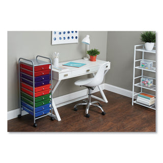 Advantus Portable Drawer Organizer, 13w x 15.38d x 37.75h, Assorted/Matte Gray (AVT34004)