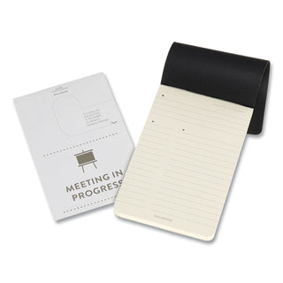 Moleskine® PRO Pad, Meeting-Minutes/Notes Format, Black Cover, 96 Ivory 3.5 x 5.5 Sheets (HBG620909) (HBG620909)
