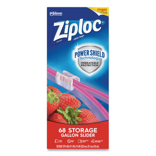 Ziploc® Slider Storage Bags, 1 gal, 9.5" x 10.56", Clear, 9/Carton (SJN316489CT)