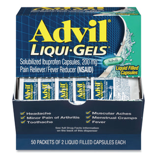 Advil® Liqui-Gels, Two-Pack, 50 Packs/Box (PFYBXAVLQG50BX) (PFYBXAVLQG50BX)