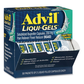 Advil® Liqui-Gels, Two-Pack, 50 Packs/Box (PFYBXAVLQG50BX) (PFYBXAVLQG50BX)