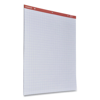 Universal® Easel Pads/Flip Charts, Quadrille Rule (1 sq/in), 27 x 34, White, 50 Sheets, 2/Carton (UNV35602)