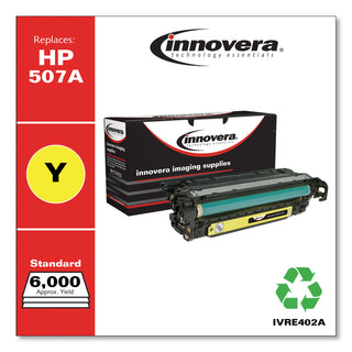 Innovera® Remanufactured Yellow Toner Cartridge, Replacement for HP 507A (CE402A), 6,000 Page-Yield (IVRE402A)