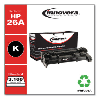 Innovera® Remanufactured Black Toner Cartridge, Replacement for HP 26A (CF226A), 3,100 Page-Yield (IVRF226A)