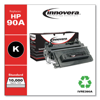 Innovera® Remanufactured Black Toner Cartridge, Replacement for HP 90A (CE390A), 10,000 Page-Yield (IVRE390A)