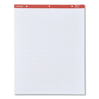 Universal® Easel Pads/Flip Charts, Quadrille Rule (1 sq/in), 27 x 34, White, 50 Sheets, 2/Carton (UNV35602)