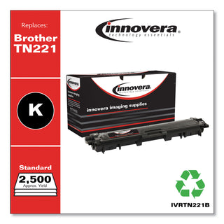 Innovera® Remanufactured Black Toner Cartridge, Replacement for Brother TN221BK, 2,500 Page-Yield (IVRTN221B)