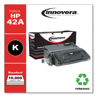 Innovera® Remanufactured Black Toner Cartridge, Replacement for HP 42A (Q5942A), 10,000 Page-Yield (IVR83042)