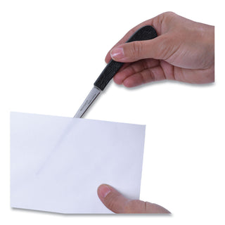 Westcott® Serrated Blade Hand Letter Opener, 8", Black (ACM29380)