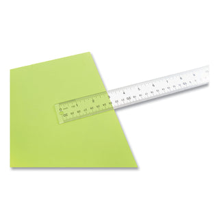 Westcott® Clear Flexible Acrylic Ruler, Standard/Metric, 12" Long, Clear (ACM10562)