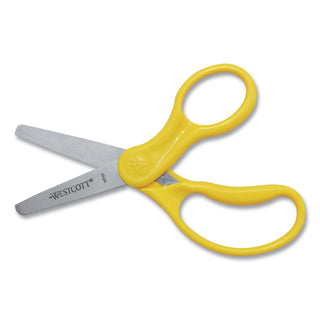 Westcott® For Kids Scissors, Blunt Tip, 5" Long, 1.75" Cut Length, Randomly Assorted Straight Handles (ACM13130)