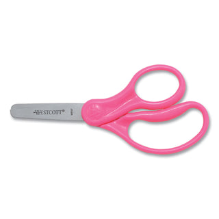 Westcott® For Kids Scissors, Blunt Tip, 5" Long, 1.75" Cut Length, Randomly Assorted Straight Handles (ACM13130)