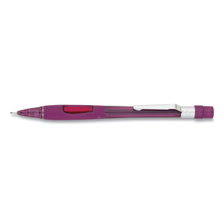 Pentel® Quicker Clicker Mechanical Pencil, 0.9 mm, HB (#2.5), Black Lead, Transparent Burgundy Barrel (PENPD349TB)