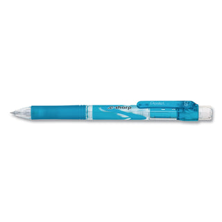 Pentel® .e-Sharp Mechanical Pencil, 0.5 mm, HB (#2.5), Black Lead, Sky Blue Barrel, Dozen (PENAZ125S)