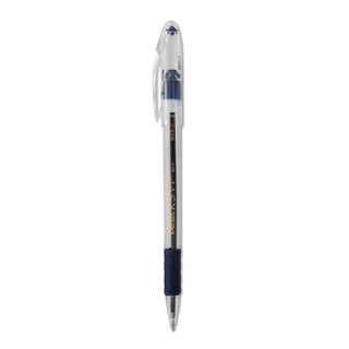 Pentel® R.S.V.P. Stick Ballpoint Pen, Medium 1mm, Blue Ink, Clear/Blue Barrel, Dozen (PENBK91C)