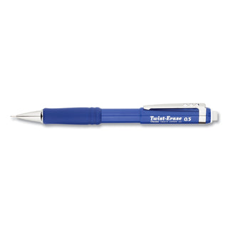 Pentel® Twist-Erase III Mechanical Pencil, 0.5 mm, HB (#2.5), Black Lead, Blue Barrel (PENQE515C)