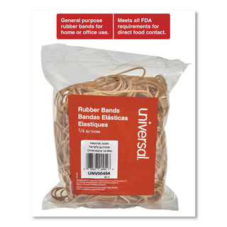 Universal® Rubber Bands, Size 54 (Assorted), Assorted Gauges, Beige, 4 oz Box (UNV00454)