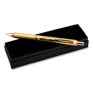 Pentel® EnerGel Alloy Retractable Gel Pen, Medium 0.7mm, Black Ink, Gold Barrel (PENBL407XABX)