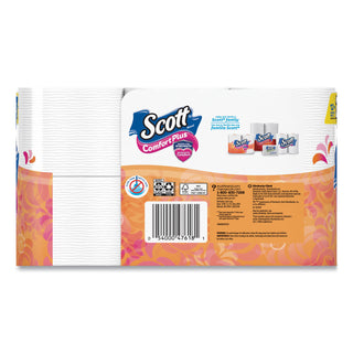 Scott® ComfortPlus Toilet Paper, Double Roll, Bath Tissue, Septic Safe, 1-Ply, White, 231 Sheets/Roll, 12 Rolls/Pack, 4 Packs/Carton (KCC47618)
