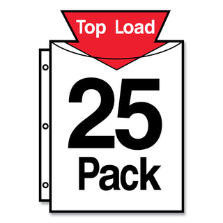 Avery® Secure Top Sheet Protectors, Super Heavy Gauge, Letter, Diamond Clear, 25/Pack (AVE76000)