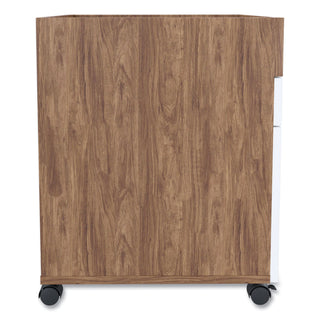 Union & Scale™ Essentials Two-Drawer Mobile Pedestal File, 15.5 x 21.2 x 24.2, White/Espresso (UOS24398968)