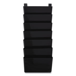TRU RED™ Unbreakable Plastic Wall File, 7 Sections, Letter Size, Black (TUD24380814)
