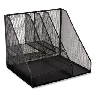 TRU RED™ Wire Mesh Combination Organizer, Vertical/Horizontal, 8 Sections, Letter-Size, 12 x 12 x 13.97, Matte Black (TUD24402452) (TUD24402452)