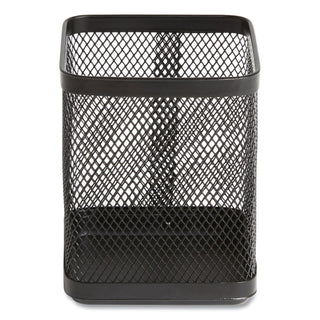 TRU RED™ Wire Mesh Pencil Holder, 3.46 x 3.46 x 4.33, Black (TUD24402480)