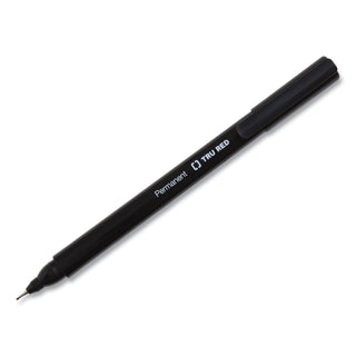 TRU RED™ Pen Style Permanent Marker, Extra-Fine Needle Tip, Black, Dozen (TUD24376646) (TUD24376646)